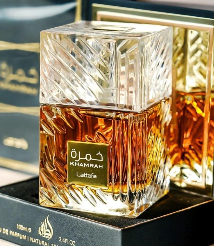 Lattafa Khamrah official packaging – cinnamon vanilla theme