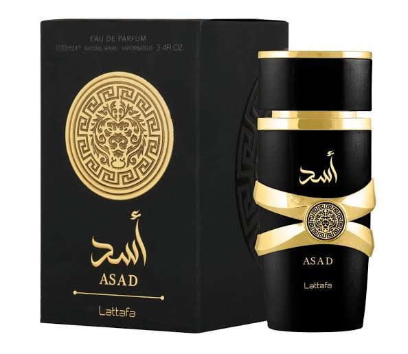 Lattafa Asad perfume box packaging – Lattafa branding